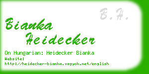 bianka heidecker business card